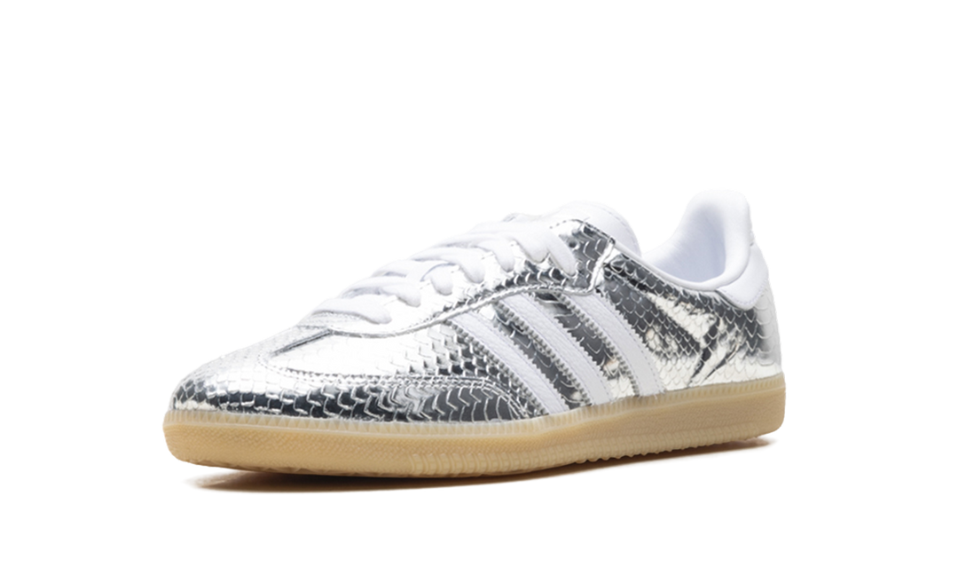ADIDAS SAMBA PATENT SNAKESKIN SILVER METALLIC (WOMEN&
