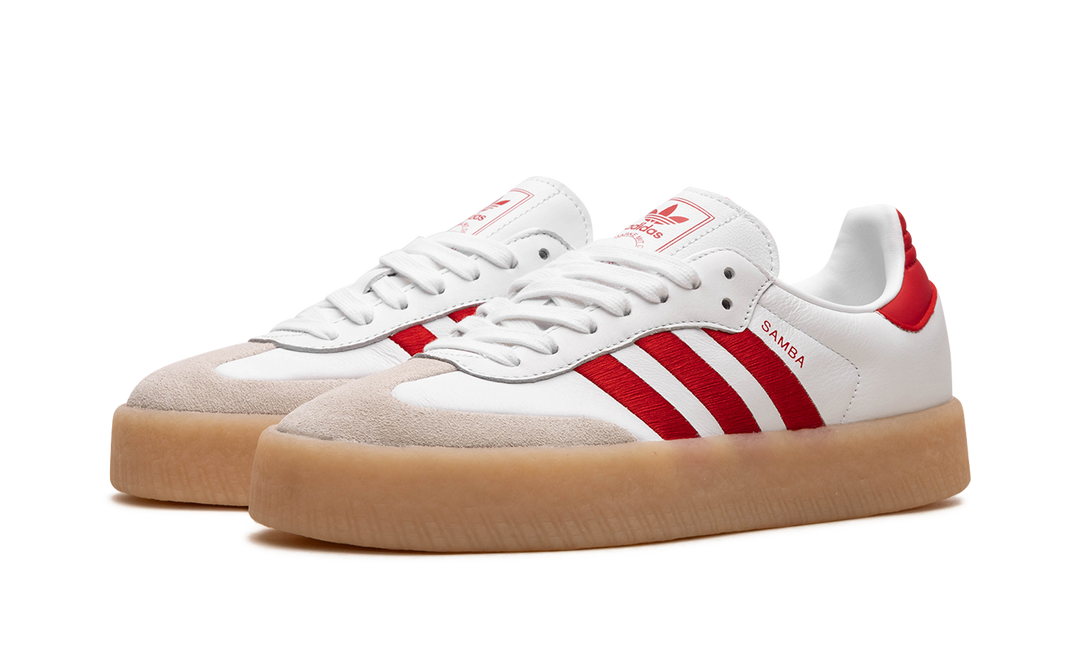 ADIDAS SAMBAE WHITE BETTER SCARLET GUM WOMENS