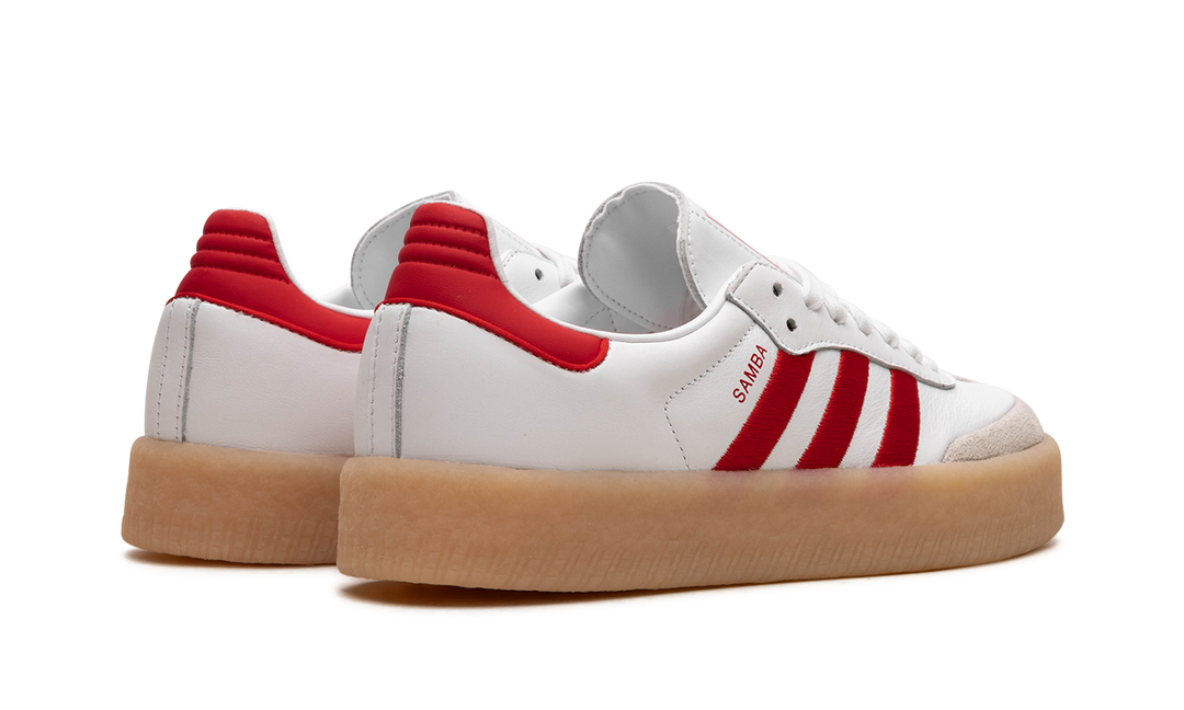 ADIDAS SAMBAE WHITE BETTER SCARLET GUM WOMENS
