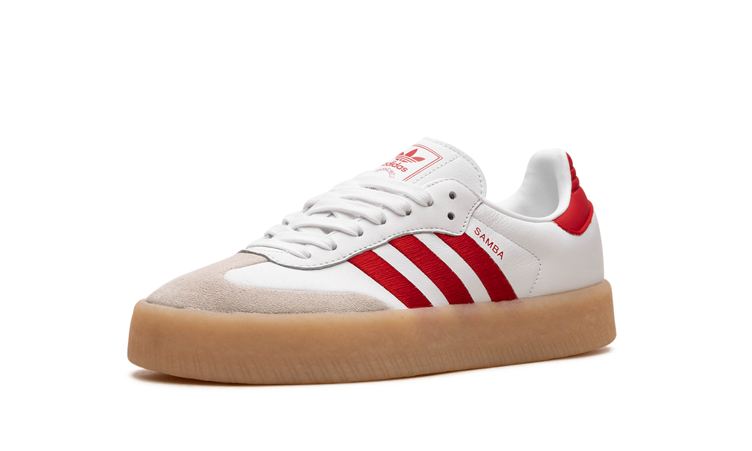ADIDAS SAMBAE WHITE BETTER SCARLET GUM WOMENS