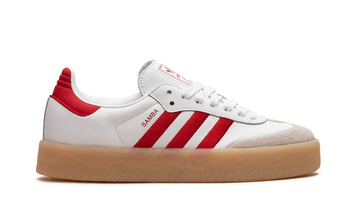 ADIDAS SAMBAE WHITE BETTER SCARLET GUM WOMENS