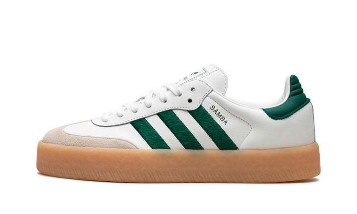 ADIDAS SAMBAE WHITE COLLEGIATE GREEN GUM WOMENS