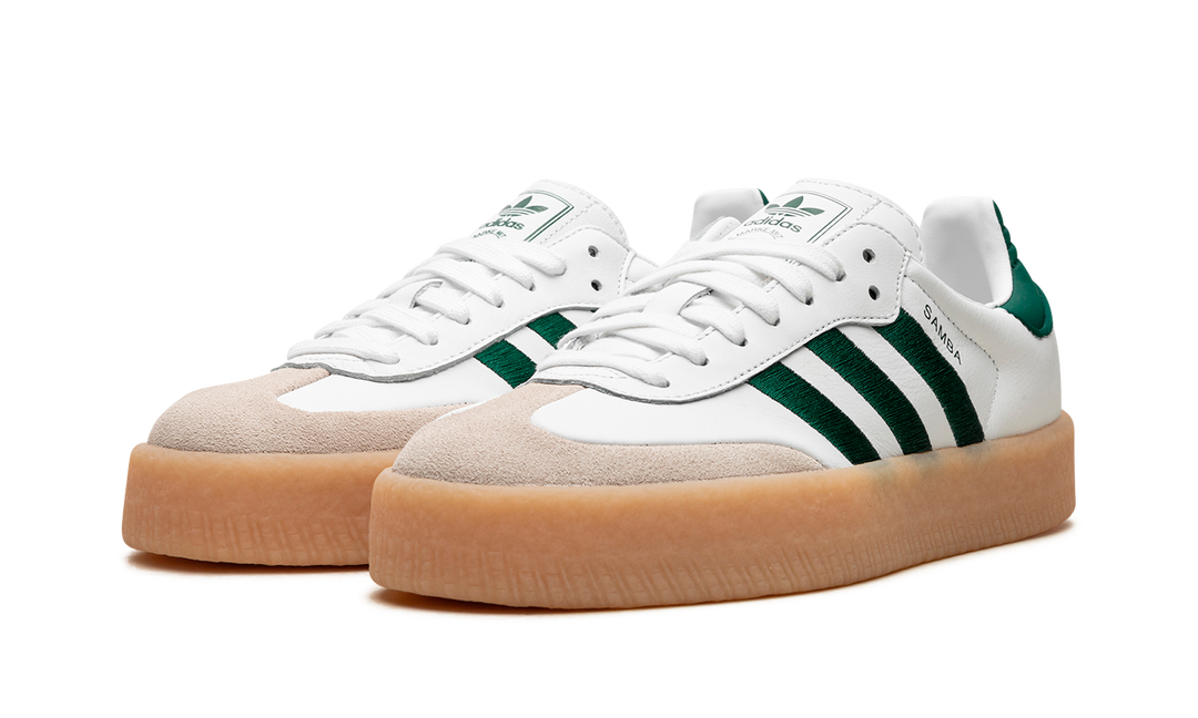 ADIDAS SAMBAE WHITE COLLEGIATE GREEN GUM WOMENS