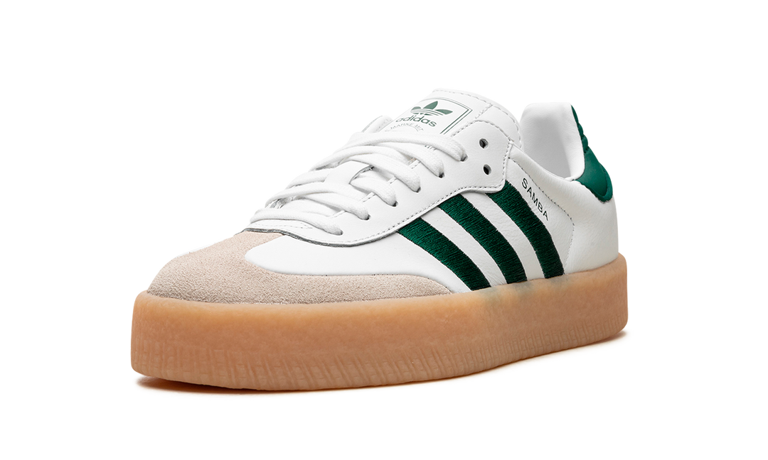 ADIDAS SAMBAE WHITE COLLEGIATE GREEN GUM WOMENS