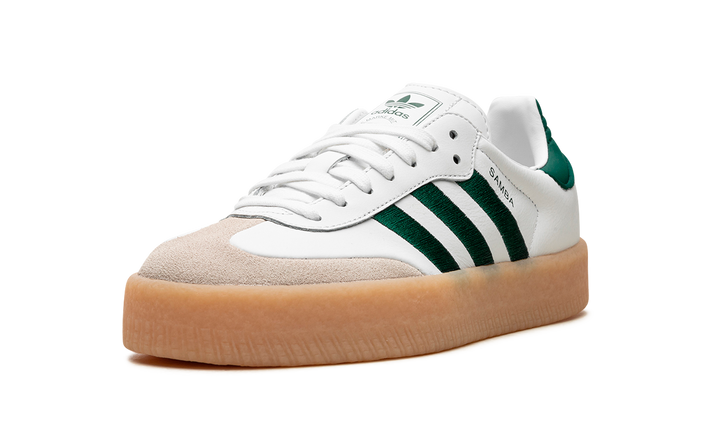 ADIDAS SAMBAE WHITE COLLEGIATE GREEN GUM WOMENS