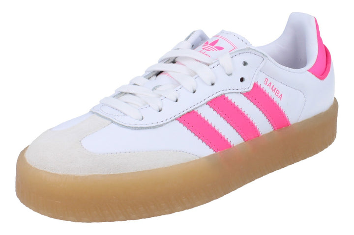 ADIDAS SAMBAE WHITE OFF WHITE LUCID PINK WOMENS