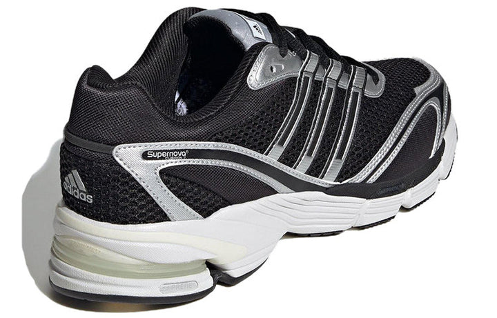ADIDAS SUPERNOVA CUSHION 7 CORE BLACK SILVER METALLIC CRYSTAL WHITE