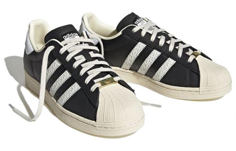 ADIDAS SUPERSTAR BLACK CLOUD WHITE CREAM WHITE