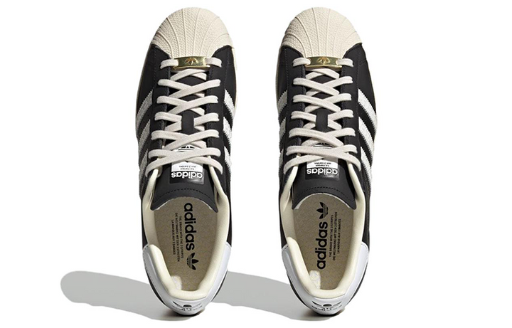ADIDAS SUPERSTAR BLACK CLOUD WHITE CREAM WHITE