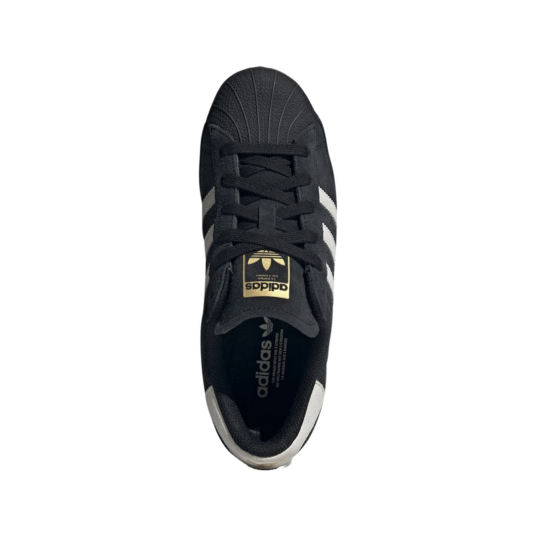 ADIDAS SUPERSTAR CORE BLACK MATTER GOLD WOMENS