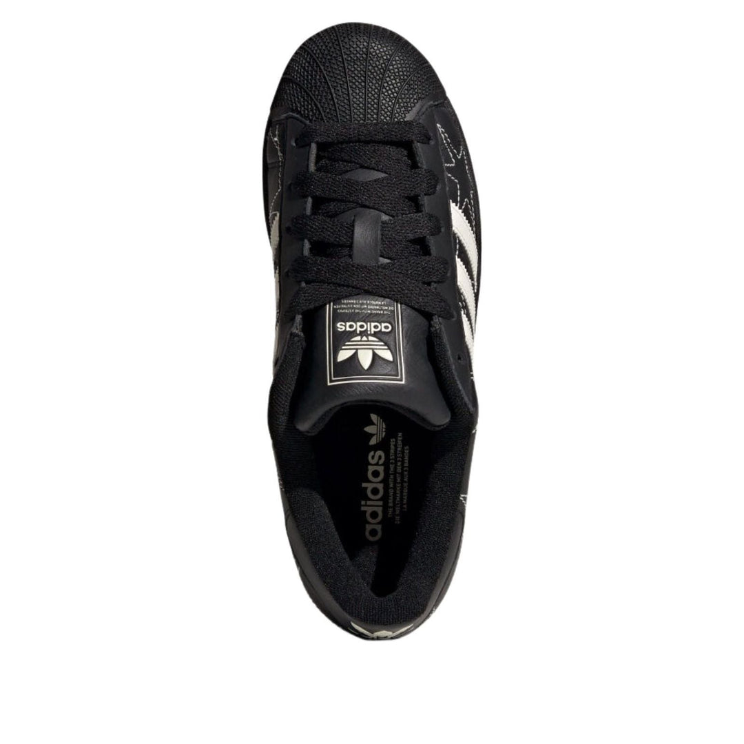 ADIDAS SUPERSTAR II BLACK CREAM WHITE STARS WOMENS