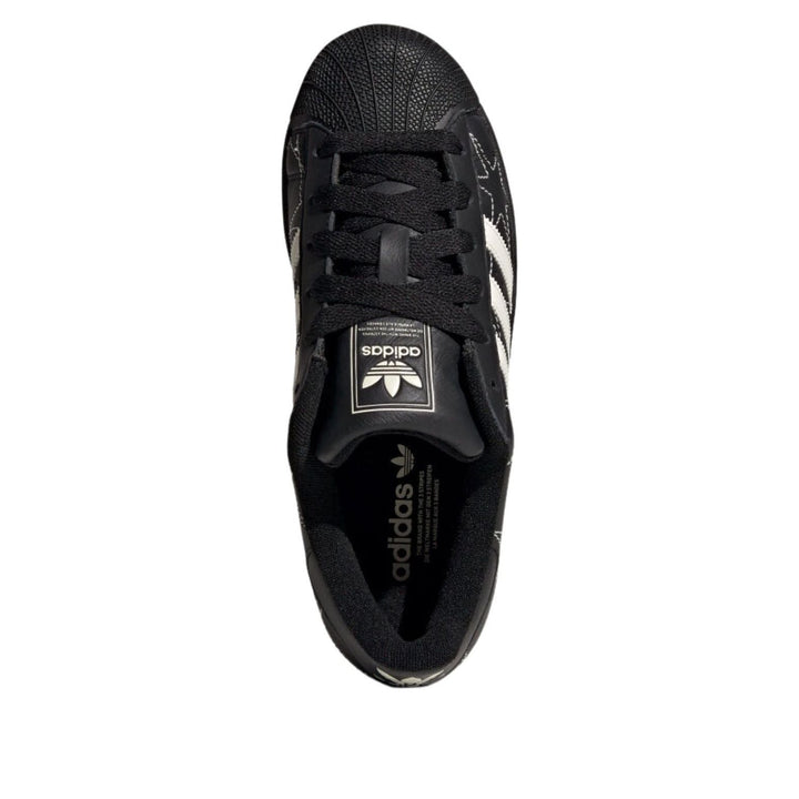 ADIDAS SUPERSTAR II BLACK CREAM WHITE STARS WOMENS