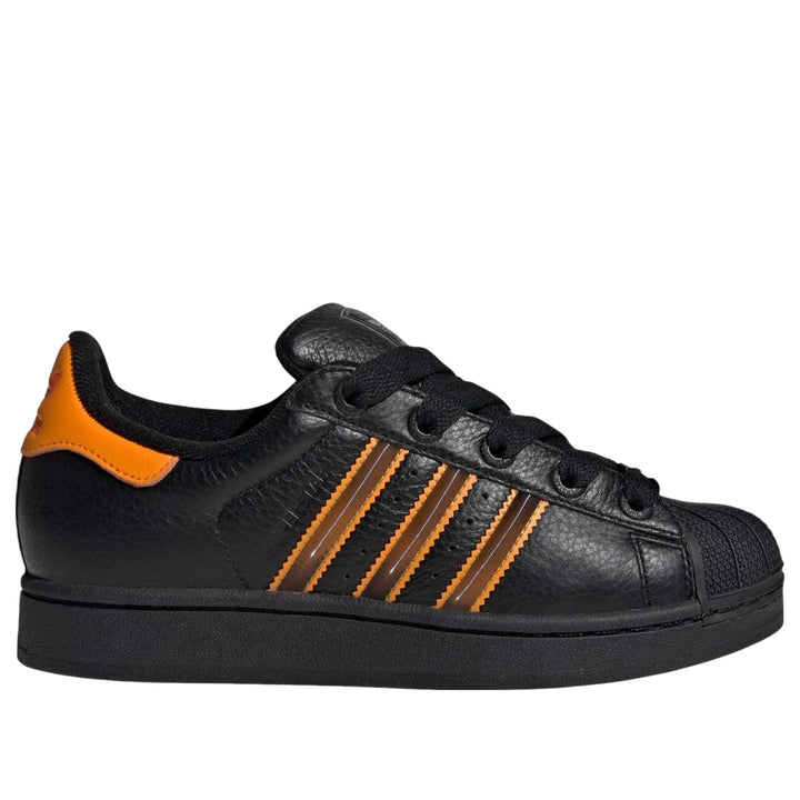 ADIDAS SUPERSTAR II CORE BLACK CREW ORANGE SEMI IMPACT ORANGE WOMENS