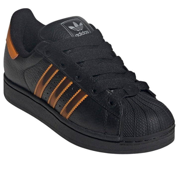 ADIDAS SUPERSTAR II CORE BLACK CREW ORANGE SEMI IMPACT ORANGE WOMENS