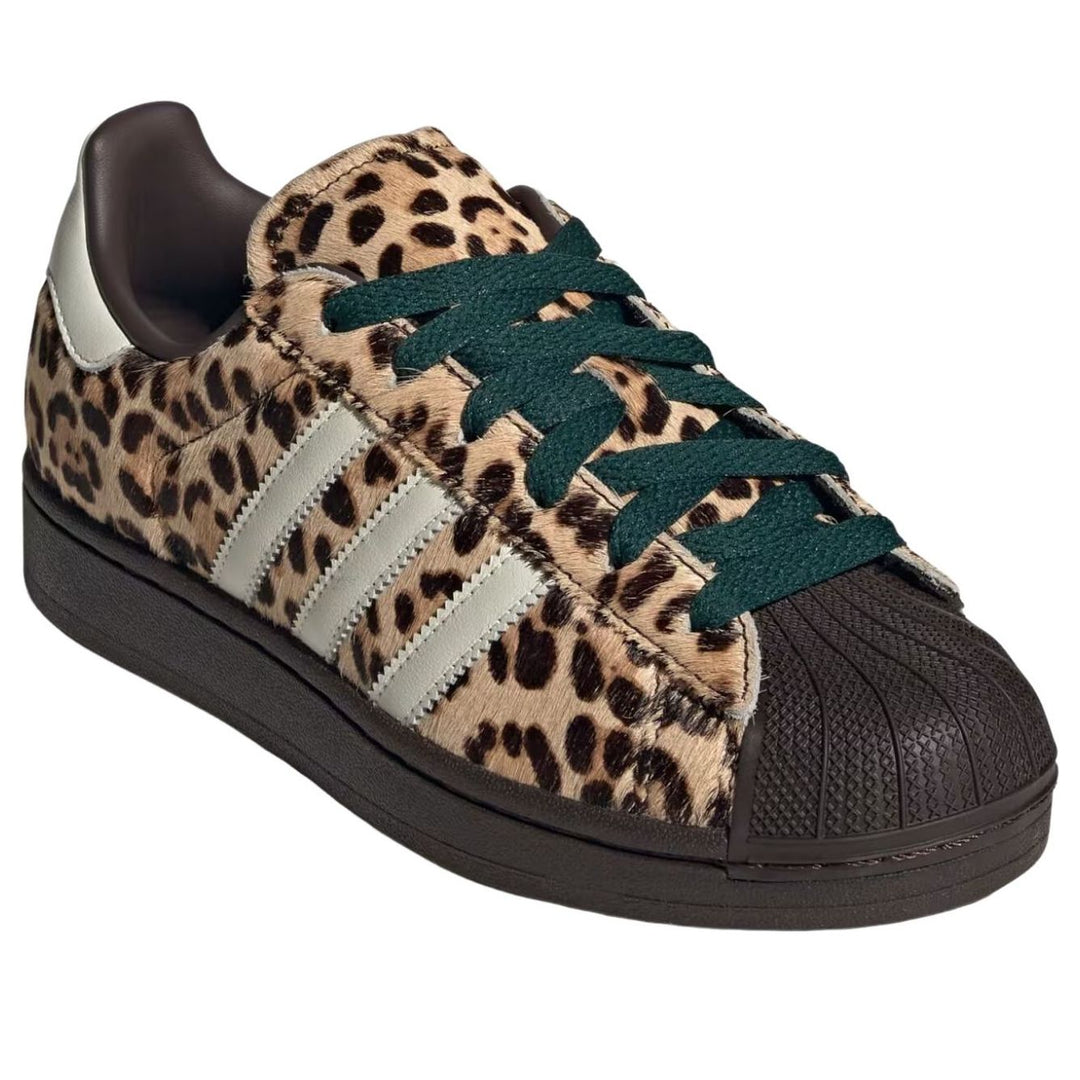 ADIDAS SUPERSTAR II LEOPARD DARK BROWN IVORY WOMENS