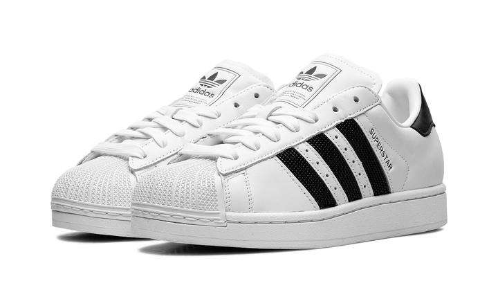 ADIDAS SUPERSTAR II WHITE BLACK BEADED STRIPES WOMENS