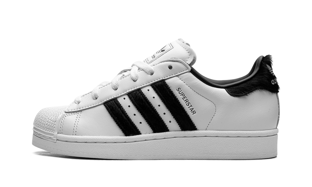 ADIDAS SUPERSTAR II WHITE BLACK PONY HAIR (WOMEN&