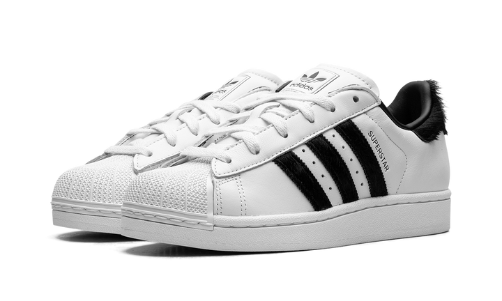 ADIDAS SUPERSTAR II WHITE BLACK PONY HAIR (WOMEN&