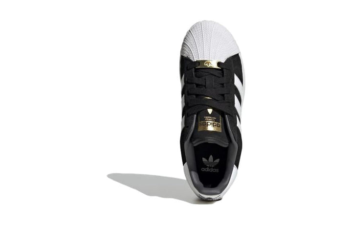 ADIDAS SUPERSTAR XLG CORE BLACK CLOUD WHITE GREY GS