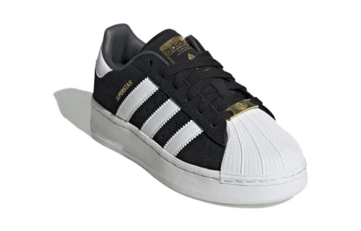 ADIDAS SUPERSTAR XLG CORE BLACK CLOUD WHITE GREY GS