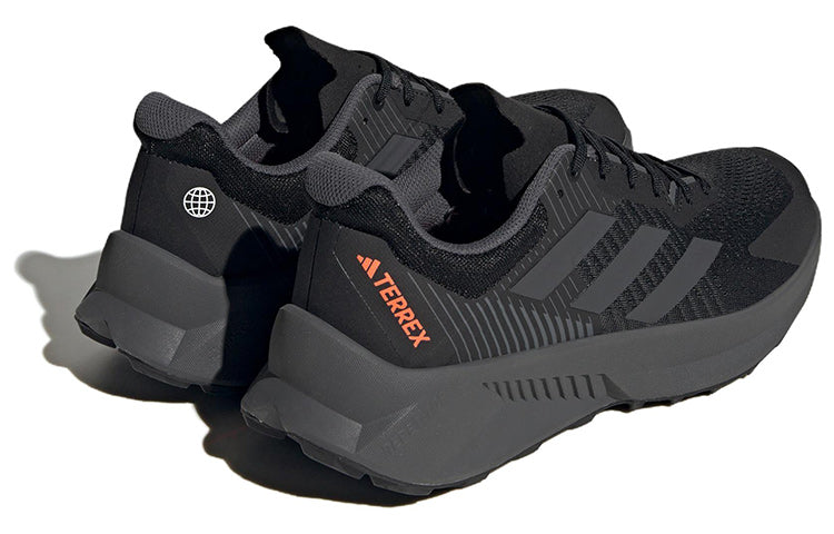 ADIDAS TERREX SOULSTRIDE FLOW TRAIL CORE BLACK GREY IMPACT ORANGE