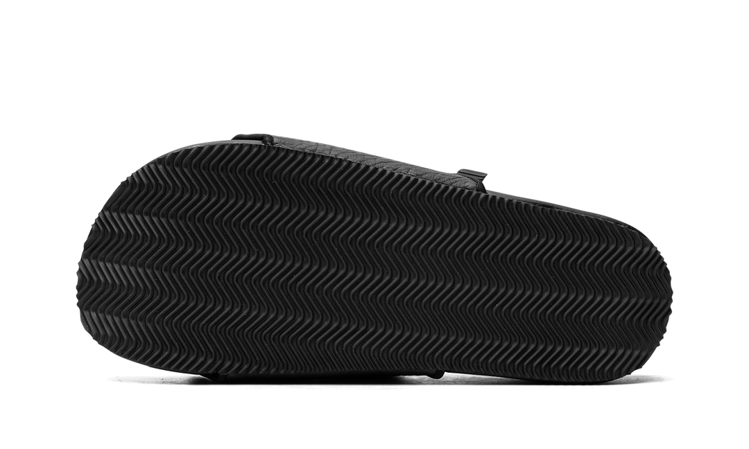 ADIDAS Y-3 SLIDES TUMBLED LEATHER BLACK