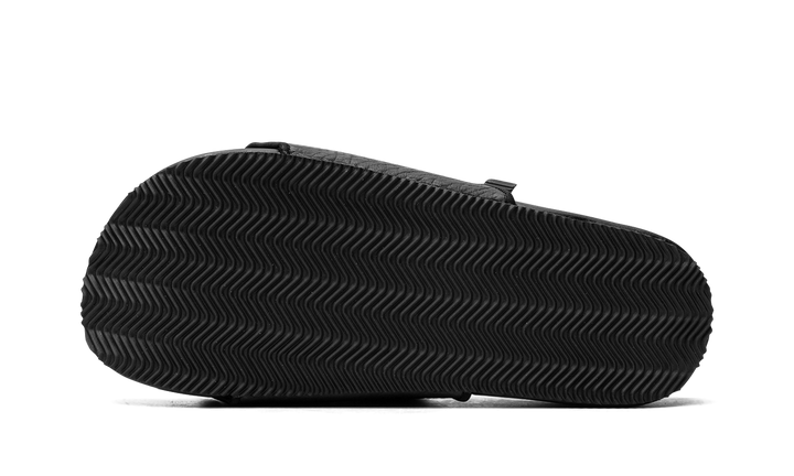 ADIDAS Y-3 SLIDES TUMBLED LEATHER BLACK