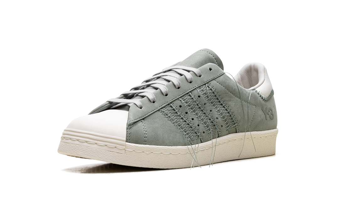 ADIDAS Y-3 SUPERSTAR SILVER GREEN OFF WHITE LIGHT BROWN