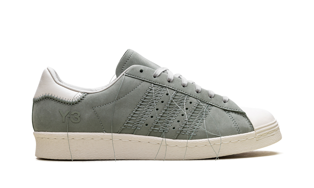 ADIDAS Y-3 SUPERSTAR SILVER GREEN OFF WHITE LIGHT BROWN
