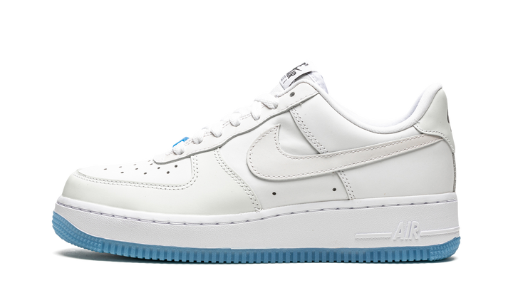 NIKE AIR FORCE 1 LOW UV REACTIVE SWOOSH WHITE BLUE PINK WOMENS