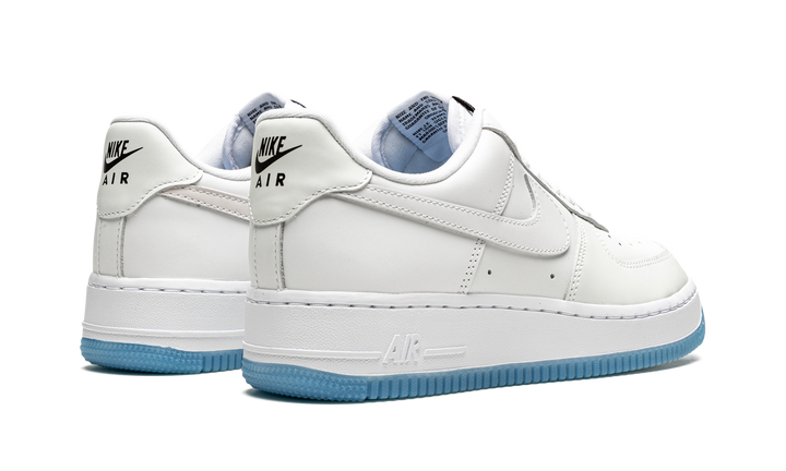 NIKE AIR FORCE 1 LOW UV REACTIVE SWOOSH WHITE BLUE PINK WOMENS