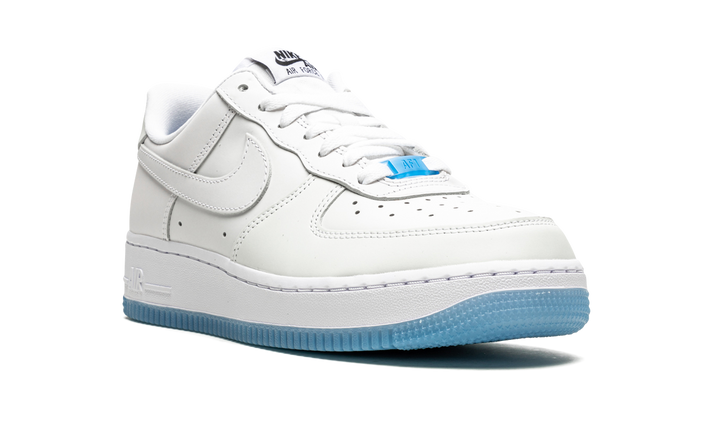NIKE AIR FORCE 1 LOW UV REACTIVE SWOOSH WHITE BLUE PINK WOMENS