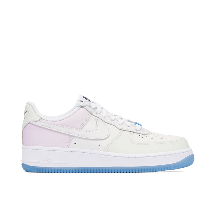 NIKE AIR FORCE 1 LOW UV REACTIVE SWOOSH WHITE BLUE PINK WOMENS