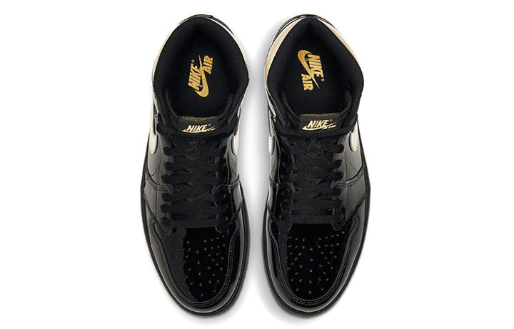 AIR JORDAN 1 HIGH OG PATENT BLACK GOLD