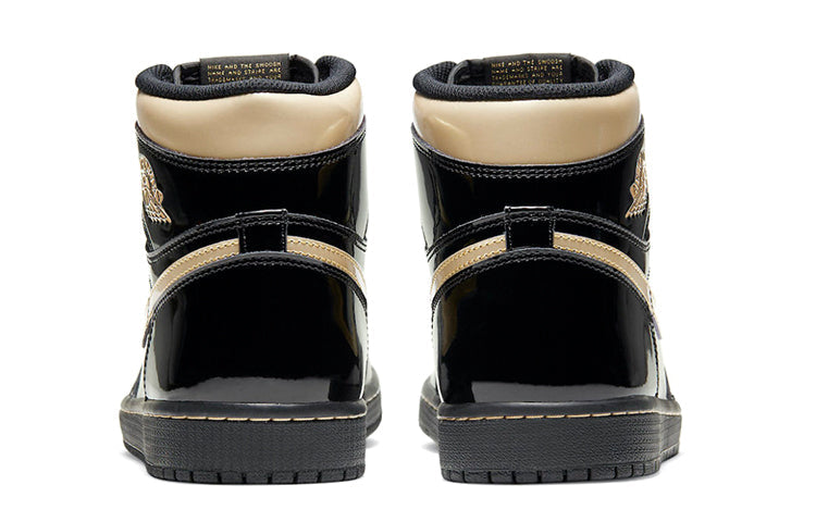 AIR JORDAN 1 HIGH OG PATENT BLACK GOLD