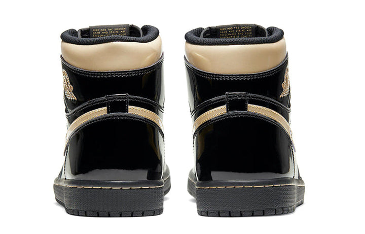 AIR JORDAN 1 HIGH OG PATENT BLACK GOLD