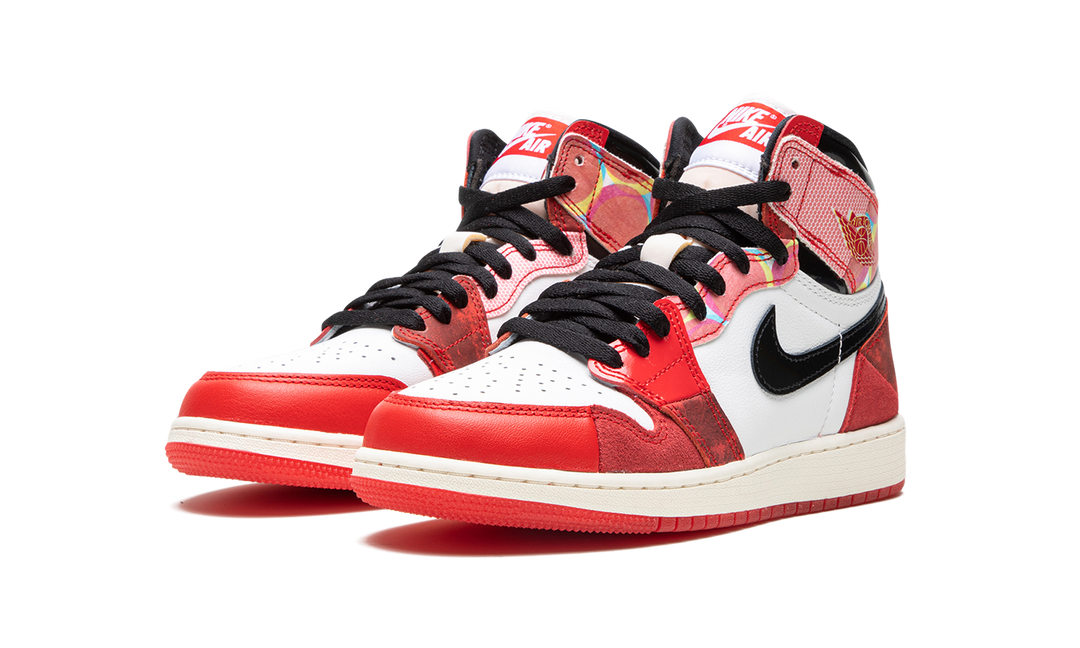 AIR JORDAN 1 HIGH X SPIDER-MAN ACROSS THE SPIDER-VERSE RED BLACK GS