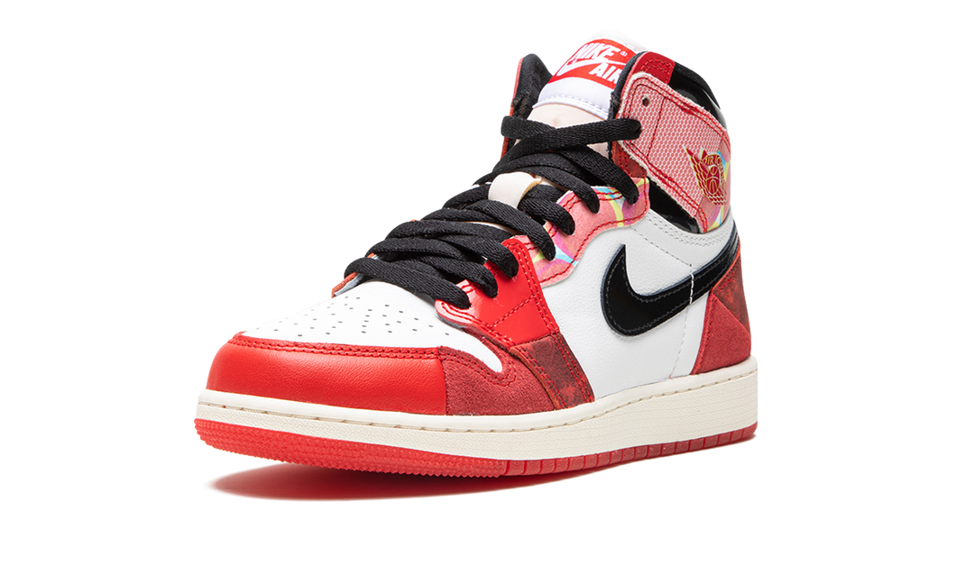 AIR JORDAN 1 HIGH X SPIDER-MAN ACROSS THE SPIDER-VERSE RED BLACK GS