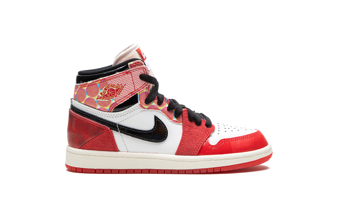 AIR JORDAN 1 HIGH X SPIDER-MAN ACROSS THE SPIDER-VERSE RED BLACK PS