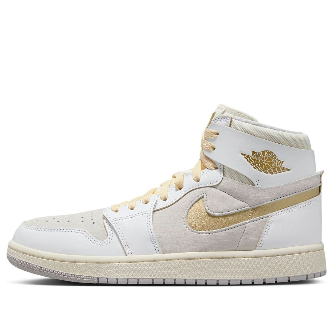 AIR JORDAN 1 HIGH ZOOM CMFT 2 WHITE GREY GOLD