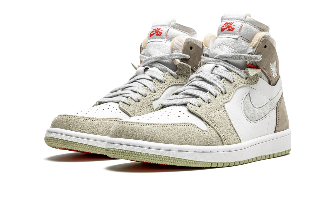 AIR JORDAN 1 HIGH ZOOM WHITE KHAKI WOMENS