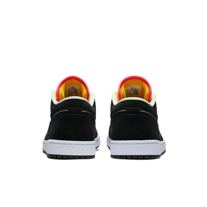 AIR JORDAN 1 LOW BLACK AURORA GREEN LASER ORANGE
