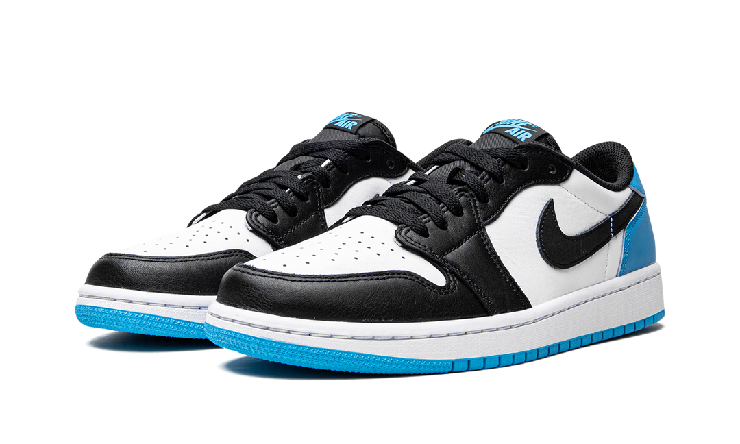 AIR JORDAN 1 LOW BLACK DARK POWDER BLUE WOMENS