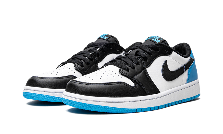 AIR JORDAN 1 LOW BLACK DARK POWDER BLUE WOMENS
