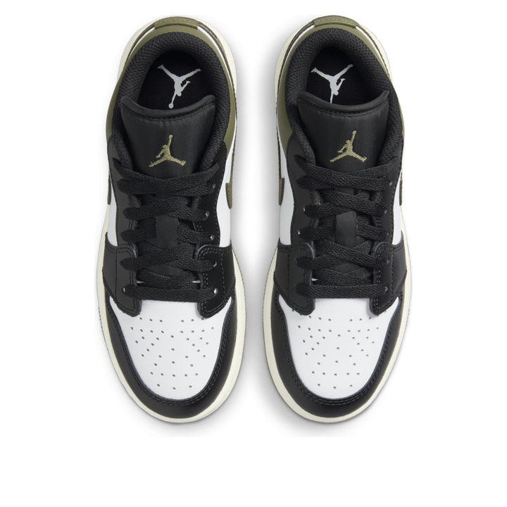 AIR JORDAN 1 LOW BLACK TOE MEDIUM OLIVE GS