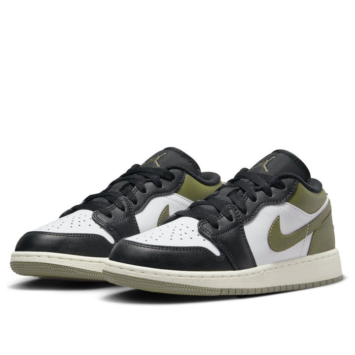 AIR JORDAN 1 LOW BLACK TOE MEDIUM OLIVE GS
