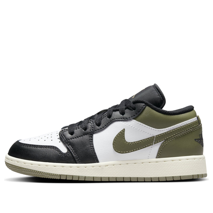 AIR JORDAN 1 LOW BLACK TOE MEDIUM OLIVE GS