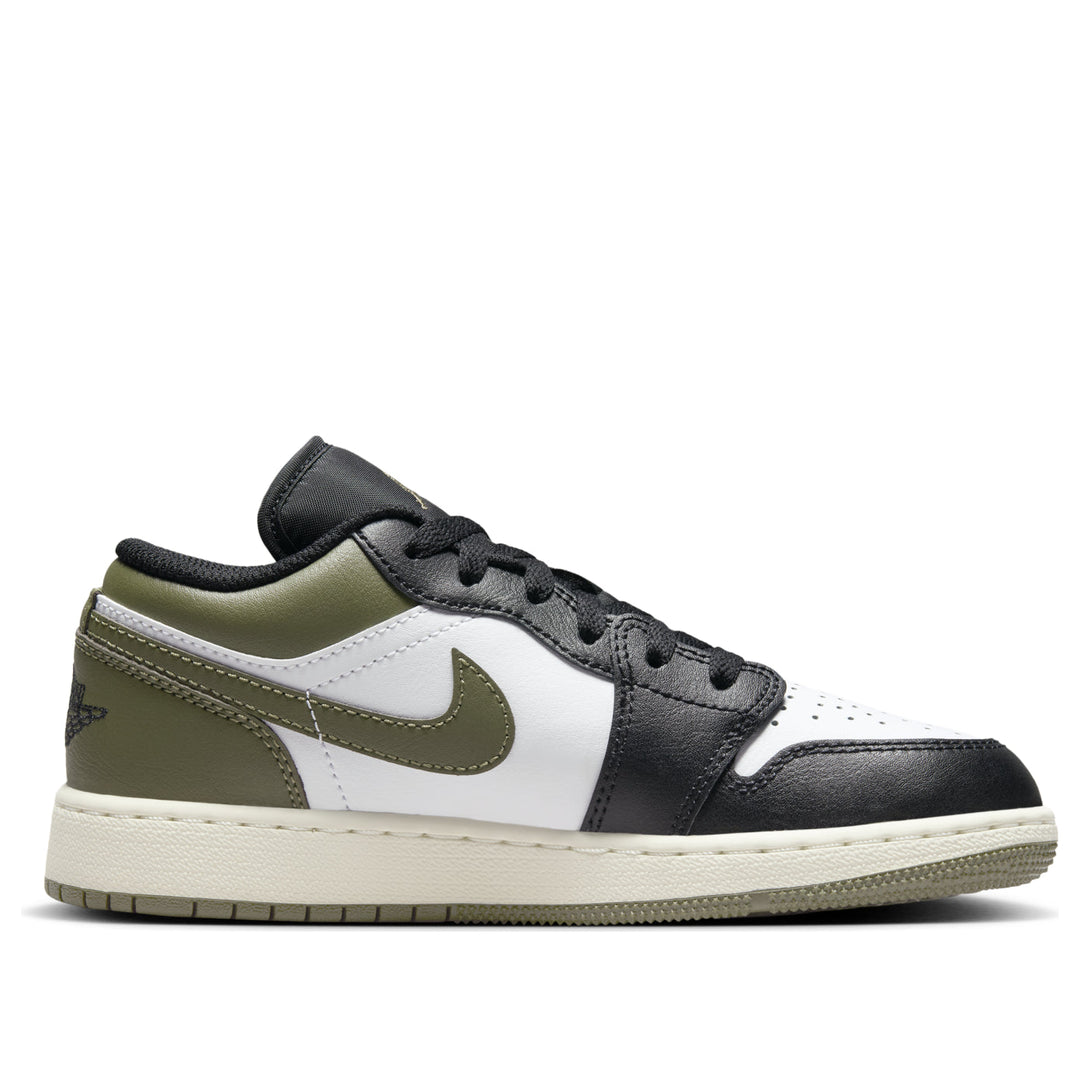 AIR JORDAN 1 LOW BLACK TOE MEDIUM OLIVE GS