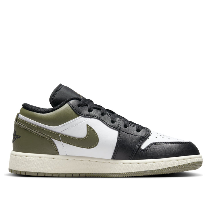 AIR JORDAN 1 LOW BLACK TOE MEDIUM OLIVE GS