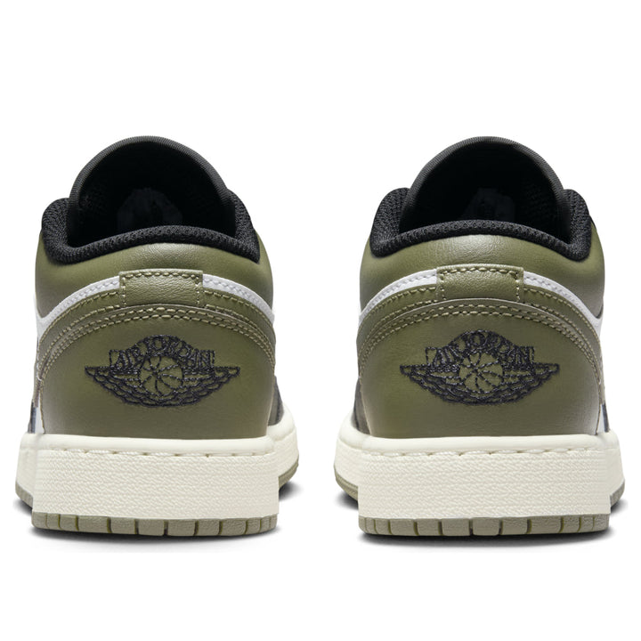 AIR JORDAN 1 LOW BLACK TOE MEDIUM OLIVE GS